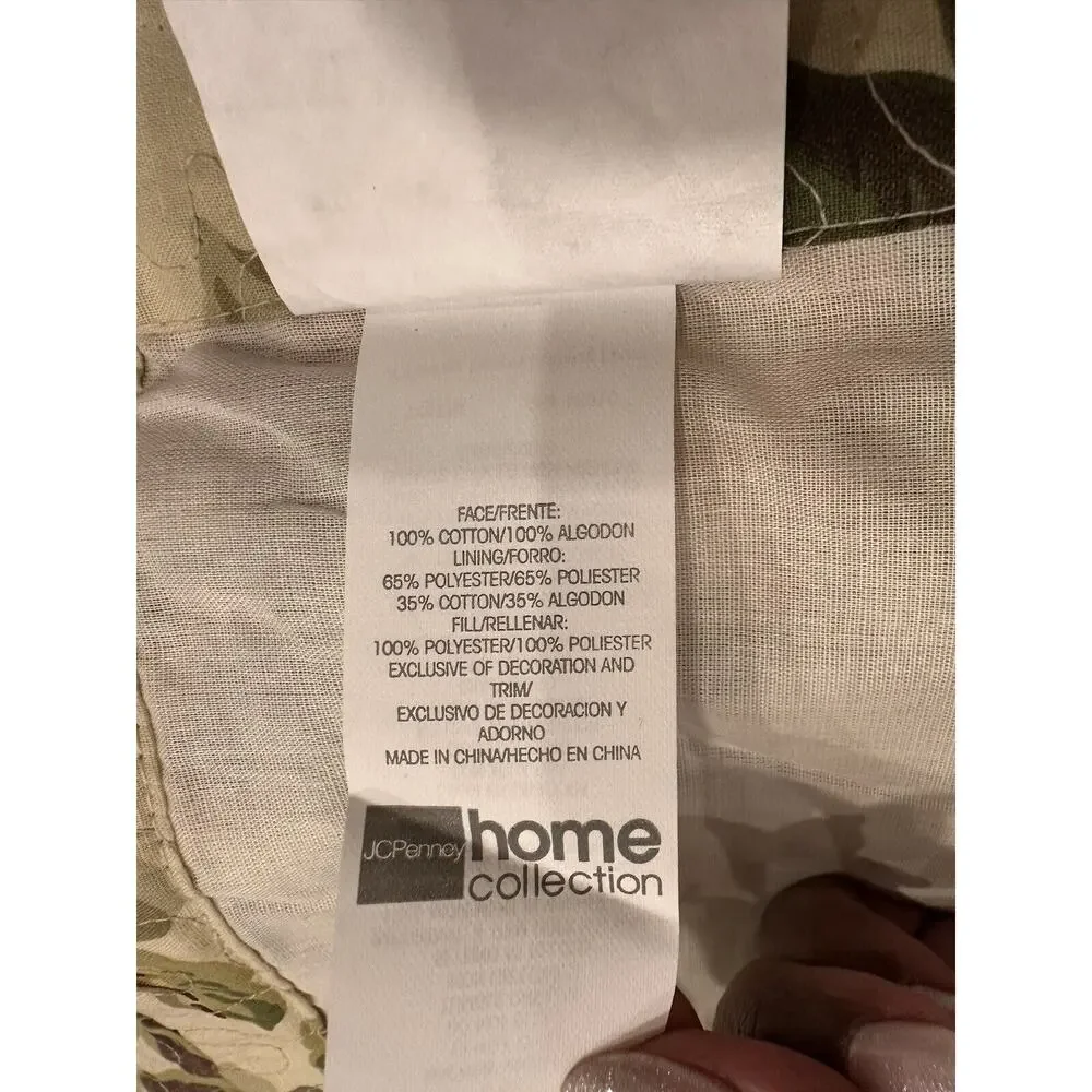 2 -17 X 30 JC Penney Home Collection Quilted Romance Floral Cottagecore Valance